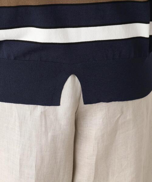 UNTITLED（アンタイトル）の「◆【清涼感／ゆったり／洗える】コットンエステル フレンチスリーブニット（ニット/セーター・レディース・オフホワイト/ネイビー系2/ワイン系4/ネイビー/ワインレッド/ネイビー系5・00/44/02/04/48）」の22枚目の写真