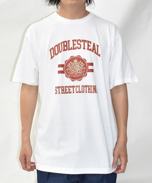 DOUBLE STEAL（ダブルスティール）の「DSカレッジ Tシャツ（Tシャツ/カットソー・メンズ・ブラック/ホワイト・LARGE/X-LARGE/MEDIUM）」の4枚目の写真