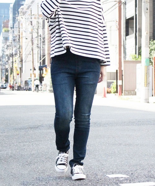atONE(アットワン)の「atONE オールラバースキニーデニムパンツ(デニムパンツ・レディース・ブルー/ネイビー/ワンウォッシュ・L/3L/4L/LL/M)」の14枚目の写真