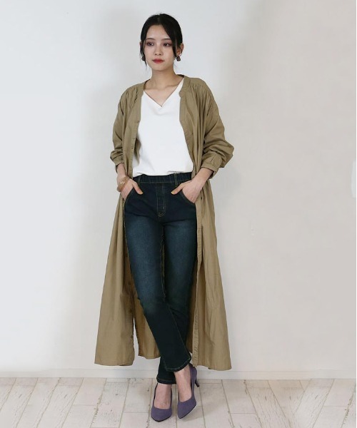 atONE(アットワン)の「atONE オールラバースキニーデニムパンツ(デニムパンツ・レディース・ブルー/ネイビー/ワンウォッシュ・L/3L/4L/LL/M)」の11枚目の写真