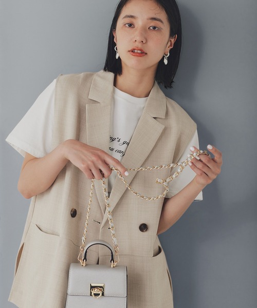 N.(N. Natural Beauty Basic)(エヌエヌナチュラルビューティーベーシック)の「◆ドライタッチジレジャケット(ベスト・レディース・ベージュ/ブラウン・MEDIUM)」の2枚目の写真