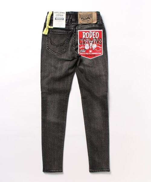 新品　ハルシオンデイズ　クラウン　王冠　クリーム＆ゴールド　スキニー　バングル セール】R&K TYPE2 CRASH スキニー（デニムパンツ）｜RODEO