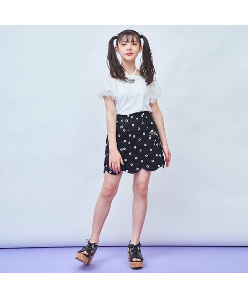 algy(アルジー)の「シェルポケットスカート(スカート・キッズ・アイボリー/ブラック/サックスブルー・XX-SMALL/X-SMALL/SMALL/MEDIUM)」の4枚目の写真