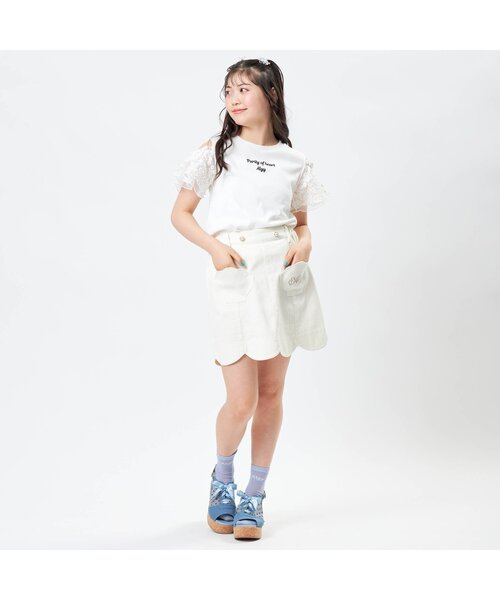 algy(アルジー)の「シェルポケットスカート(スカート・キッズ・アイボリー/ブラック/サックスブルー・XX-SMALL/X-SMALL/SMALL/MEDIUM)」の16枚目の写真