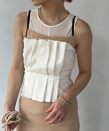 プリーツ ストレッチ ベアトップ chw23s100