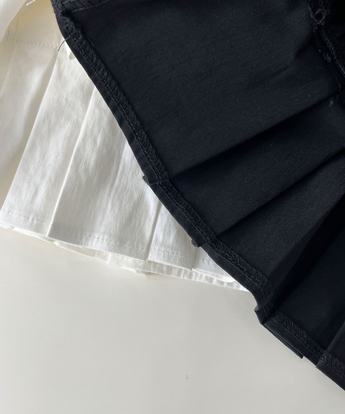 chuclla（チュクラ）の「プリーツ ストレッチ ベアトップ chw23s100（チューブトップ・レディース・ブラック/ホワイト・FREE）」の6枚目の写真