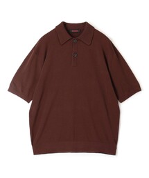 コットン ポロニットプルオーバー