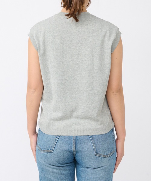 RIVE DROITE（リヴドロワ）の「コットンノースリーブニット（ニット/セーター・レディース・ダークブラウン/グレー・FREE）」の20枚目の写真