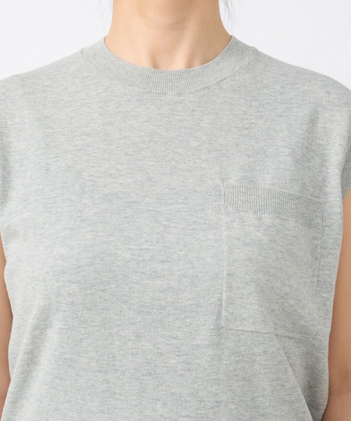 RIVE DROITE（リヴドロワ）の「コットンノースリーブニット（ニット/セーター・レディース・ダークブラウン/グレー・FREE）」の21枚目の写真