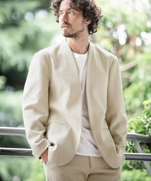 【美品】 Magine セットアップ　ノーカラー ジャケット tk.TAKEO KIKUCHI セットアップ 「WEB限定 マシンウォッシャブル