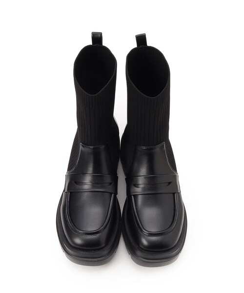 INDIVI（インディヴィ）の「◇【合皮/ショートブーツ】ローファー風