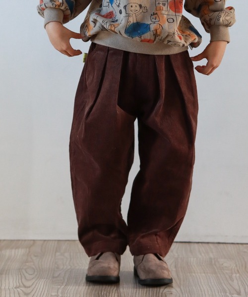 MAKE YOUR DAY（メイクユアデイ）の「バルーンパンツ■80～140cm（その他パンツ・キッズ・ベージュ/ブラウン/アイボリー/オリーブ・90/100/110/120/130/140/80）」の2枚目の写真