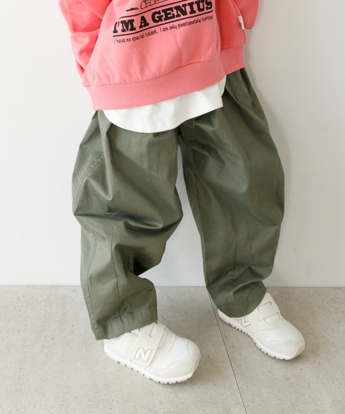 MAKE YOUR DAY（メイクユアデイ）の「バルーンパンツ■80～140cm（その他パンツ・キッズ・ベージュ/ブラウン/アイボリー/オリーブ・90/100/110/120/130/140/80）」の4枚目の写真