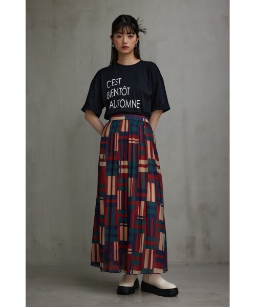 AZUL by moussy(アズールバイマウジー)の「ジオメトリック柄スカート(スカート・レディース・グリーン系その他/レッド系その他・FREE)」の13枚目の写真