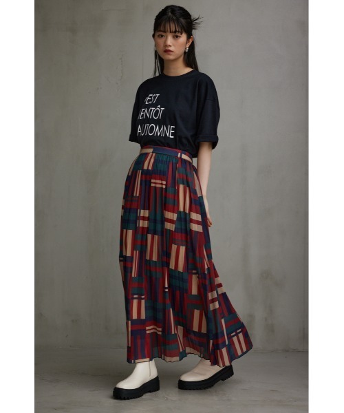 AZUL by moussy(アズールバイマウジー)の「ジオメトリック柄スカート(スカート・レディース・グリーン系その他/レッド系その他・FREE)」の14枚目の写真