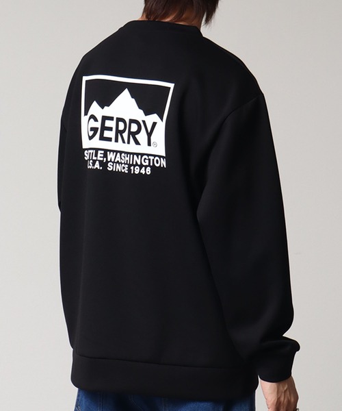 GERRY(ジェリー)の「【GERRY/ジェリー】胸シリコンプリント+ バックプリント ダンボールニットクルーネック(スウェット・メンズ・ブラック/ホワイト/グレー/ブルー・L/M/LL)」の13枚目の写真