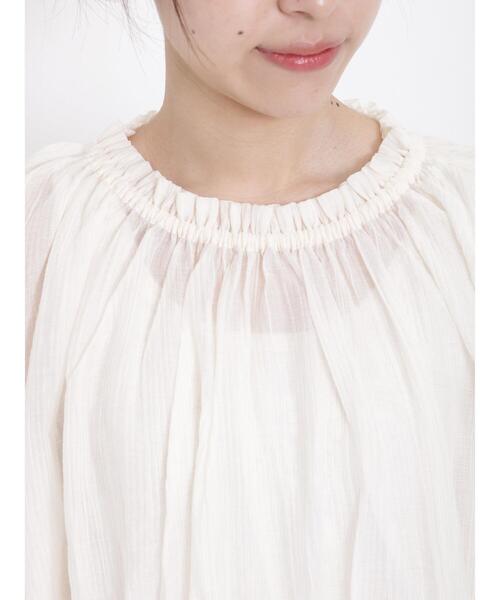 Samansa Mos2（サマンサ モスモス）の「◎ギャザーシアーブラウス（シャツ/ブラウス・レディース・イエロー/キナリ/ブラック/ブラウン・F）」の22枚目の写真