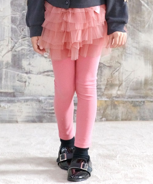 Bee des Bee（ビーデスビー）の「レギンス付きチュチュスカート（スカート・キッズ・スカイブルー/グレー/ダークブラウン/グレイッシュベージュ/ミント/パープル系/グレー系/ネイビー系/カーキオリーブ/ローズ/ライトピンク/ラベンダー/ネイビー/ライトブラック/チャコールグレー・100cm/120cm/130cm/140cm/110cm）」の15枚目の写真