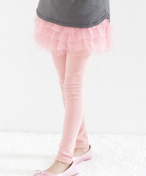 Bee des Bee（ビーデスビー）の「レギンス付きチュチュスカート（スカート・キッズ・スカイブルー/グレー/ダークブラウン/グレイッシュベージュ/ミント/パープル系/グレー系/ネイビー系/カーキオリーブ/ローズ/ライトピンク/ラベンダー/ネイビー/ライトブラック/チャコールグレー・100cm/120cm/130cm/140cm/110cm）」の14枚目の写真