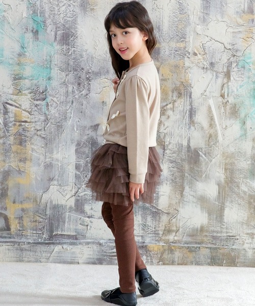 Bee des Bee（ビーデスビー）の「レギンス付きチュチュスカート（スカート・キッズ・スカイブルー/グレー/ダークブラウン/グレイッシュベージュ/ミント/パープル系/グレー系/ネイビー系/カーキオリーブ/ローズ/ライトピンク/ラベンダー/ネイビー/ライトブラック/チャコールグレー・100cm/120cm/130cm/140cm/110cm）」の20枚目の写真