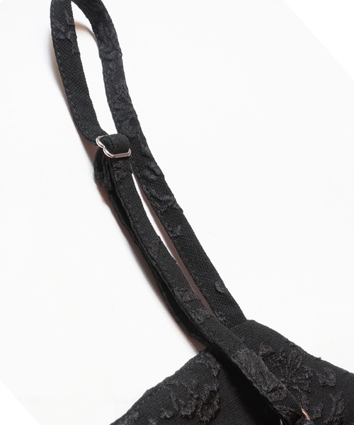 coca（coca）（コカ）の「【WEB限定セール】花柄ジャカードキャミワンピース（ワンピース・レディース・ブラック・M/L）」の14枚目の写真