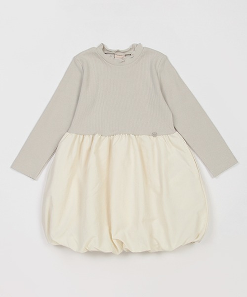 petit main（プティマイン）の「【リンク】裾バルーンドッキングワンピ(キッズ)（ワンピース・キッズ・ライトピンク/ブラック/オフホワイト・130cm/120cm/100cm/90cm/80ｃｍ/110cm）」の17枚目の写真