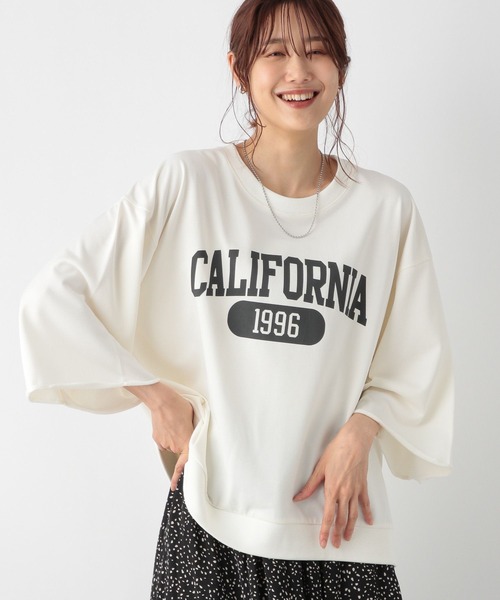 GLOBAL WORK(グローバルワーク)の「お手入れらくらくプリント8分袖/906276(Tシャツ/カットソー・レディース・アイボリー/スミクロ/ベージュ/ネイビー・FREE)」の10枚目の写真