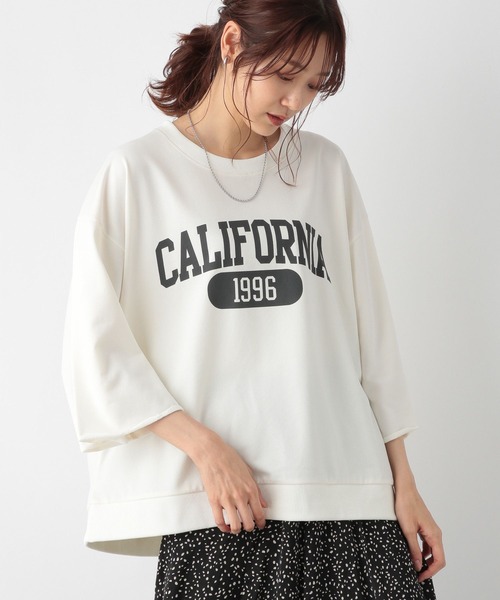 GLOBAL WORK(グローバルワーク)の「お手入れらくらくプリント8分袖/906276(Tシャツ/カットソー・レディース・アイボリー/スミクロ/ベージュ/ネイビー・FREE)」の12枚目の写真