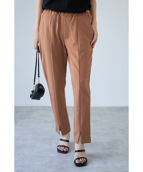 each（イーチ）の「前スリットジョーゼットパンツ（その他パンツ・レディース・キャメル/ブラック/アイボリー/ベージュ/グレー/ネイビー・FREE）」の6枚目の写真