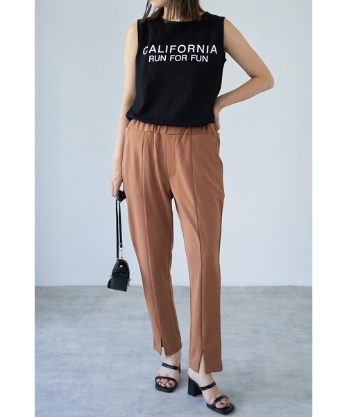 each（イーチ）の「前スリットジョーゼットパンツ（その他パンツ・レディース・キャメル/ブラック/アイボリー/ベージュ/グレー/ネイビー・FREE）」の22枚目の写真