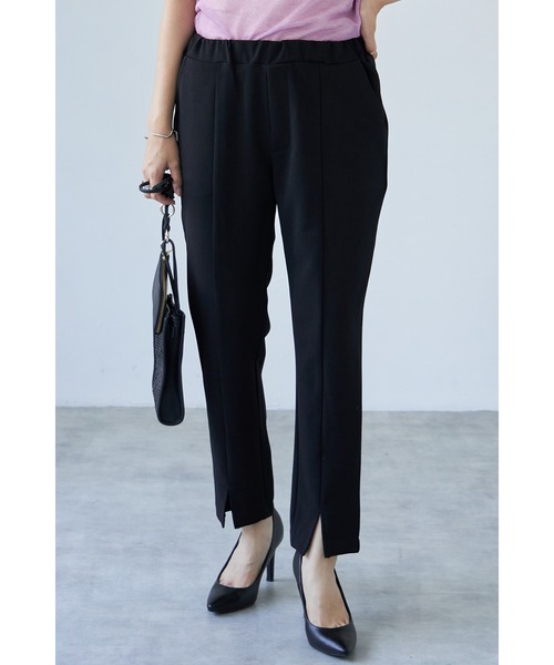 each（イーチ）の「前スリットジョーゼットパンツ（その他パンツ・レディース・キャメル/ブラック/アイボリー/ベージュ/グレー/ネイビー・FREE）」の15枚目の写真