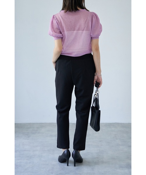 each（イーチ）の「前スリットジョーゼットパンツ（その他パンツ・レディース・キャメル/ブラック/アイボリー/ベージュ/グレー/ネイビー・FREE）」の14枚目の写真