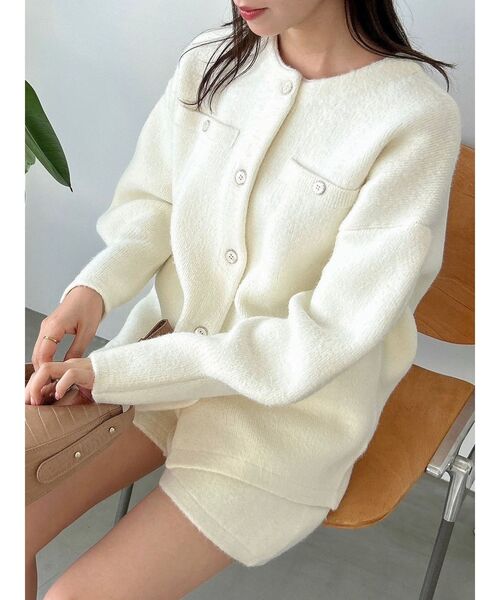 dazzlin(ダズリン)の「レトロニットショートパンツ(その他パンツ・レディース・オフホワイト/チャコールグレー/グリーン/ベージュ・FREE)」の8枚目の写真