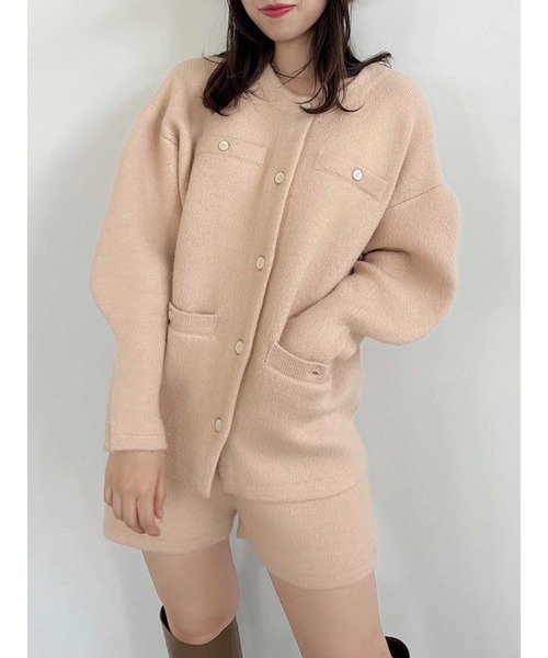 dazzlin(ダズリン)の「レトロニットショートパンツ(その他パンツ・レディース・オフホワイト/チャコールグレー/グリーン/ベージュ・FREE)」の1枚目の写真