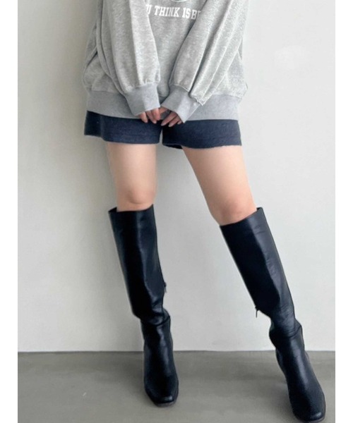 dazzlin(ダズリン)の「レトロニットショートパンツ(その他パンツ・レディース・オフホワイト/チャコールグレー/グリーン/ベージュ・FREE)」の3枚目の写真