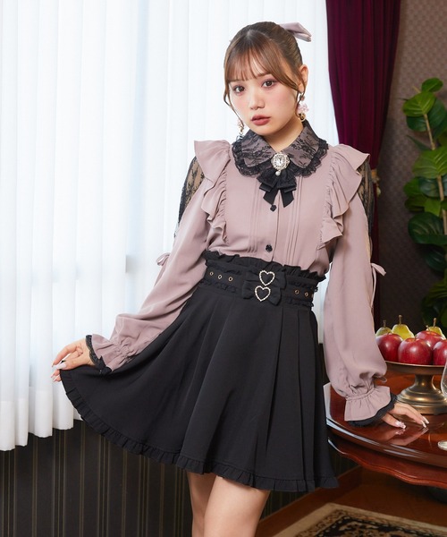 ROJITA(ロジータ)の「ダブルリボンスカート(スカート・レディース・ピンク/ブラック・FREE)」の4枚目の写真