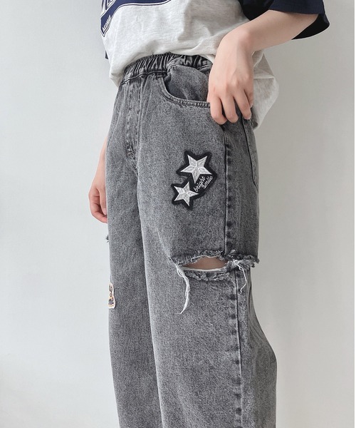 AS KNOW AS plus（アズノゥアズプラス）の「☆アソート イージーデニムパンツ（デニムパンツ・レディース・ブラック系その他/ブラック系その他2/ブルー系その他/アイボリー系/ブルー系その他2/ブラック系/ブルー系その他3/ブルー系その他5/ブルー系その他4/ブラック系1/サックスブルー系1/ブルー系1/ブラック系その他4/ブルー系その他6/サックスブルー系/ブラック系その他3/ブルー系その他7/ブルー系2/サックスブルー系2/ブルー系3/ブルー系4/ブラック系2/イエロー系その他7/サックスブルー系7/ブラック系7/サックスブルー系4/ブルー系5・FREE）」の7枚目の写真