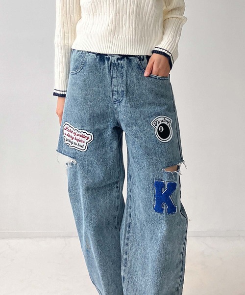 AS KNOW AS plus（アズノゥアズプラス）の「☆アソート イージーデニムパンツ（デニムパンツ・レディース・ブラック系その他/ブラック系その他2/ブルー系その他/アイボリー系/ブルー系その他2/ブラック系/ブルー系その他3/ブルー系その他5/ブルー系その他4/ブラック系1/サックスブルー系1/ブルー系1/ブラック系その他4/ブルー系その他6/サックスブルー系/ブラック系その他3/ブルー系その他7/ブルー系2/サックスブルー系2/ブルー系3/ブルー系4/ブラック系2/イエロー系その他7/サックスブルー系7/ブラック系7/サックスブルー系4/ブルー系5・FREE）」の12枚目の写真