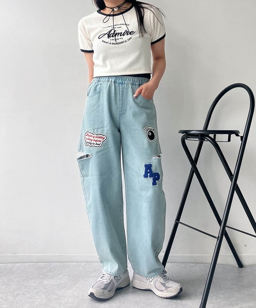 as”on ASON アズオン ロゴデニムパンツ Sサイズ ason ason アズオン