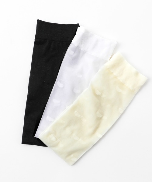 URBAN CHERRY(アーバンチェリー)の「シースルーハートドットデザインハイソックス3足セット(ソックス/靴下・キッズ・ブラック・FREE)」の3枚目の写真