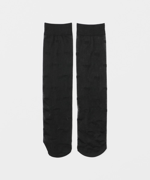 URBAN CHERRY(アーバンチェリー)の「シースルーハートドットデザインハイソックス3足セット(ソックス/靴下・キッズ・ブラック・FREE)」の4枚目の写真