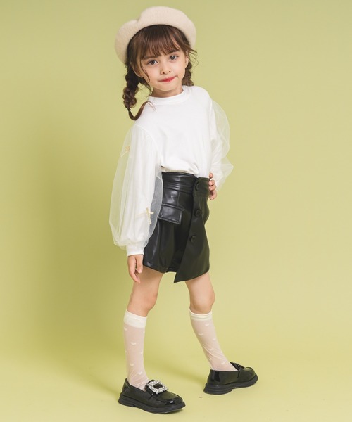 URBAN CHERRY(アーバンチェリー)の「シースルーハートドットデザインハイソックス3足セット(ソックス/靴下・キッズ・ブラック・FREE)」の8枚目の写真