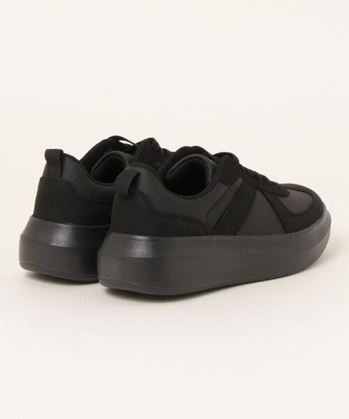 Shoes in Closet（シューズインクローゼット）の「超軽量 厚底 ジャーマントレーナータイプ  スニーカー 6883（スニーカー・レディース・ブラック/ホワイト/ホワイト系1・L/M/S/LL）」の4枚目の写真