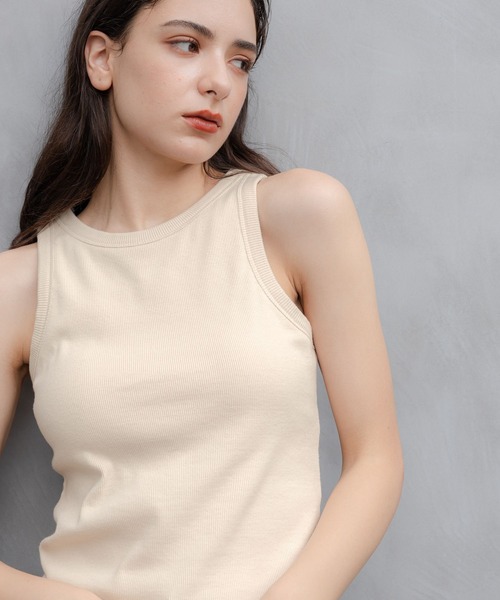LAKOLE（ラコレ）の「アメスリカップ付きタンク / 975045（タンクトップ・レディース・ブラウン/ライトイエロー/ブラック/グレー・FREE）」の4枚目の写真
