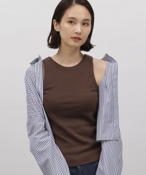 LAKOLE（ラコレ）の「アメスリカップ付きタンク / 975045（タンクトップ・レディース・ブラウン/ライトイエロー/ブラック/グレー・FREE）」の3枚目の写真