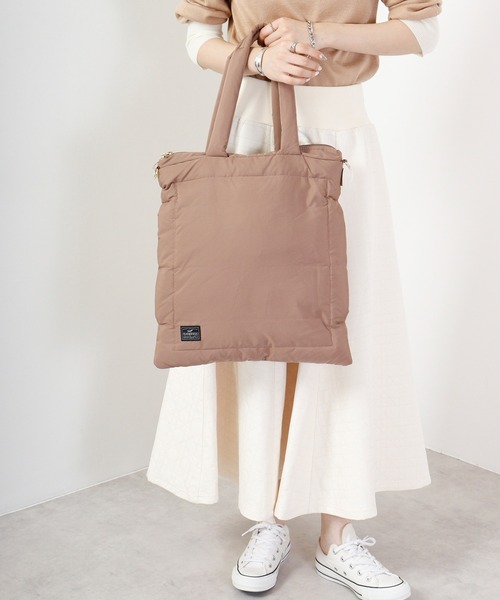 ROOTOTE（ルートート）の「ROOTOTE　フェザールー中綿トートBAG（トートバッグ・メンズ・ベージュ/グレイッシュブルー/カーキ/ライトグレー/ブラック・FREE）」の2枚目の写真