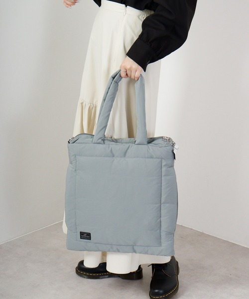 ROOTOTE（ルートート）の「ROOTOTE　フェザールー中綿トートBAG（トートバッグ・メンズ・ベージュ/グレイッシュブルー/カーキ/ライトグレー/ブラック・FREE）」の8枚目の写真