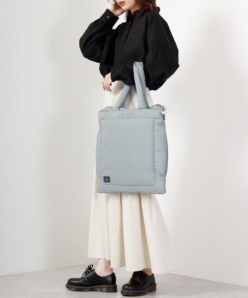 ROOTOTE（ルートート）の「ROOTOTE　フェザールー中綿トートBAG（トートバッグ・メンズ・ベージュ/グレイッシュブルー/カーキ/ライトグレー/ブラック・FREE）」の9枚目の写真