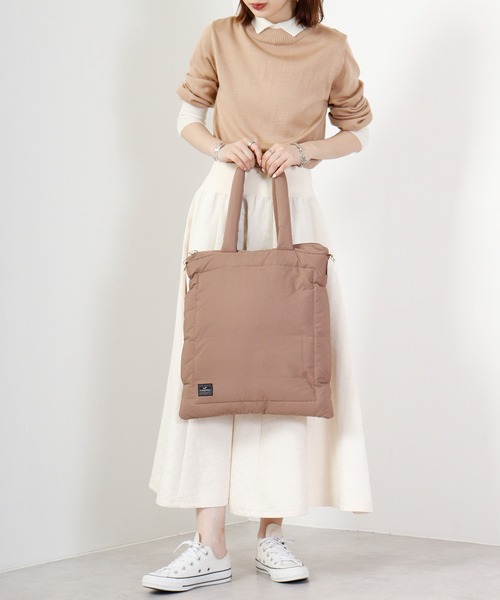 ROOTOTE（ルートート）の「ROOTOTE　フェザールー中綿トートBAG（トートバッグ・メンズ・ベージュ/グレイッシュブルー/カーキ/ライトグレー/ブラック・FREE）」の10枚目の写真