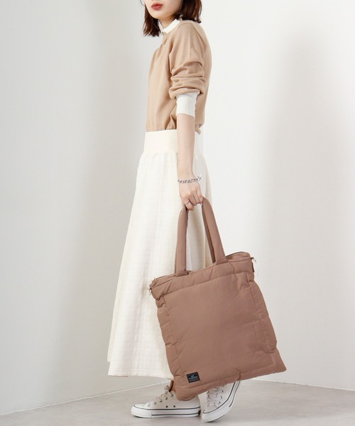 ROOTOTE（ルートート）の「ROOTOTE　フェザールー中綿トートBAG（トートバッグ・メンズ・ベージュ/グレイッシュブルー/カーキ/ライトグレー/ブラック・FREE）」の15枚目の写真